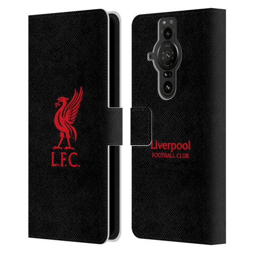 Liverpool Football Club Liver Bird Red Logo On Black Leather Book Wallet Case Cover For Sony Xperia Pro-I