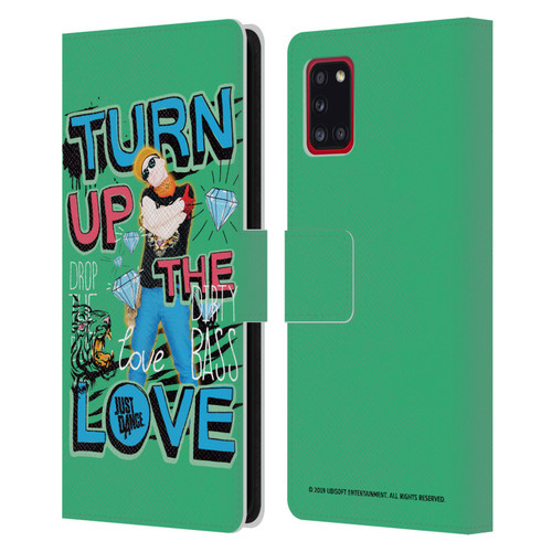 Just Dance Artwork Compositions Drop The Beat Leather Book Wallet Case Cover For Samsung Galaxy A31 (2020)