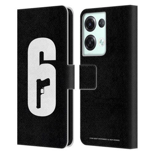 Tom Clancy's Rainbow Six Siege Logos Black And White Leather Book Wallet Case Cover For OPPO Reno8 Pro