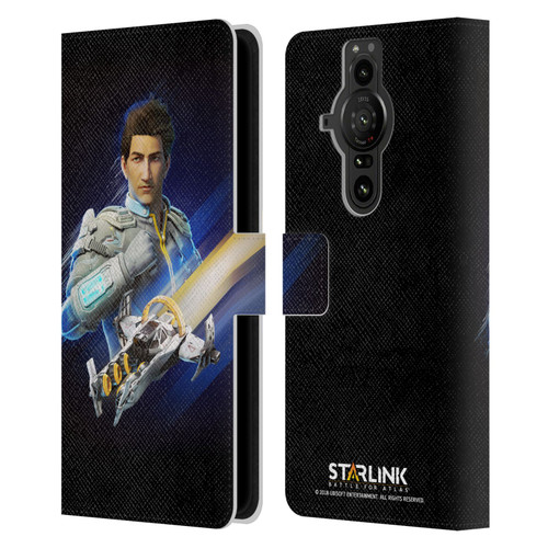 Starlink Battle for Atlas Character Art Mason Arana Leather Book Wallet Case Cover For Sony Xperia Pro-I