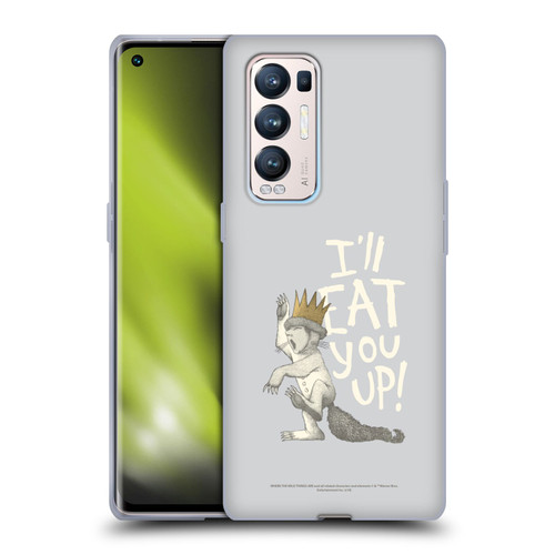 Where the Wild Things Are Literary Graphics Eat You Up Soft Gel Case for OPPO Find X3 Neo / Reno5 Pro+ 5G