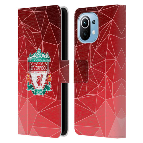 Liverpool Football Club Crest & Liverbird 2 Geometric Leather Book Wallet Case Cover For Xiaomi Mi 11