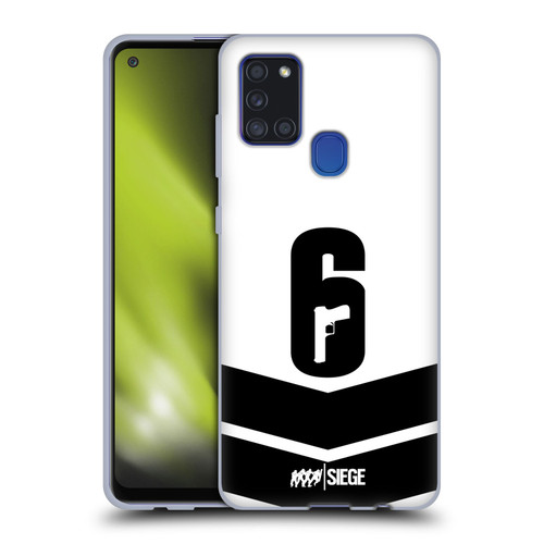 Tom Clancy's Rainbow Six Siege Logo Art Esport Jersey Soft Gel Case for Samsung Galaxy A21s (2020)