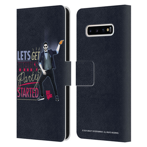 Just Dance Artwork Compositions Party Started Leather Book Wallet Case Cover For Samsung Galaxy S10+ / S10 Plus