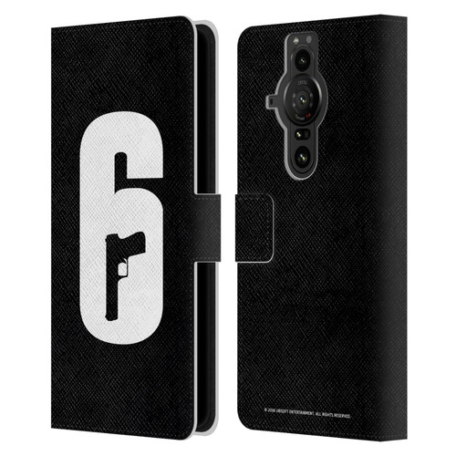 Tom Clancy's Rainbow Six Siege Logos Black And White Leather Book Wallet Case Cover For Sony Xperia Pro-I