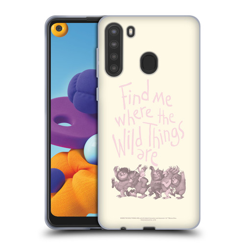 Where the Wild Things Are Literary Graphics Find Me Soft Gel Case for Samsung Galaxy A21 (2020)