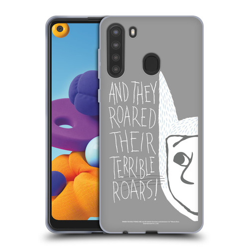 Where the Wild Things Are Literary Graphics Terrible Roars Soft Gel Case for Samsung Galaxy A21 (2020)