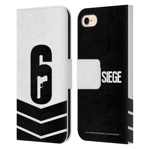 Tom Clancy's Rainbow Six Siege Logo Art Esport Jersey Leather Book Wallet Case Cover For Apple iPhone 7 / 8 / SE 2020 & 2022