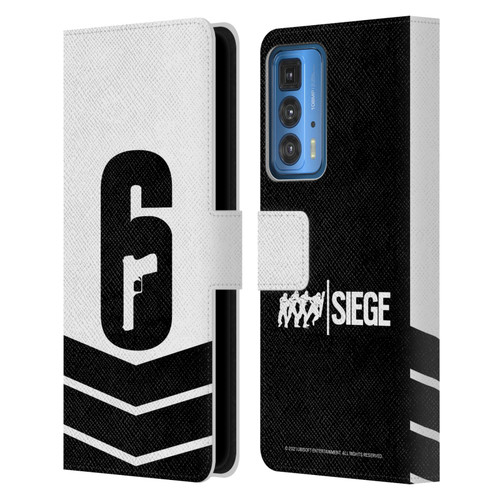 Tom Clancy's Rainbow Six Siege Logo Art Esport Jersey Leather Book Wallet Case Cover For Motorola Edge 20 Pro