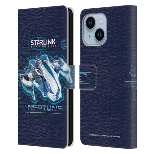 Starlink Battle for Atlas Starships Neptune Leather Book Wallet Case Cover For Apple iPhone 14 Plus