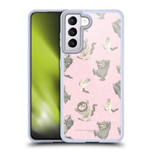 Where the Wild Things Are Literary Graphics Pink Pattern Soft Gel Case for Samsung Galaxy S21 5G
