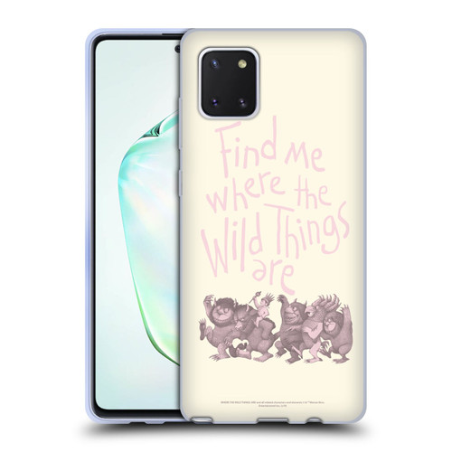 Where the Wild Things Are Literary Graphics Find Me Soft Gel Case for Samsung Galaxy Note10 Lite