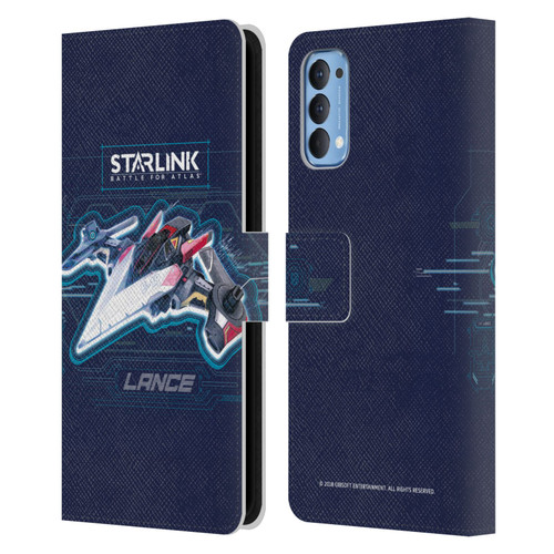 Starlink Battle for Atlas Starships Lance Leather Book Wallet Case Cover For OPPO Reno 4 5G
