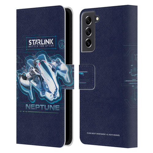 Starlink Battle for Atlas Starships Neptune Leather Book Wallet Case Cover For Samsung Galaxy S21 FE 5G