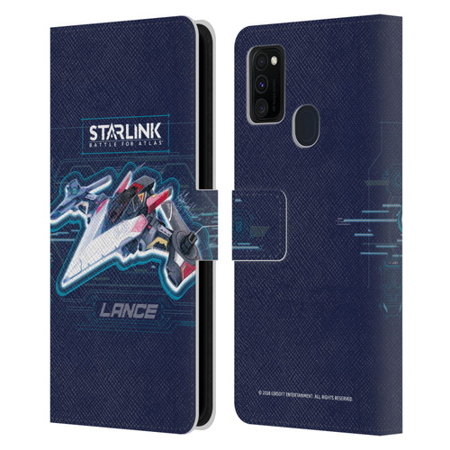 Starlink Battle for Atlas Starships Lance Leather Book Wallet Case Cover For Samsung Galaxy M30s (2019)/M21 (2020)