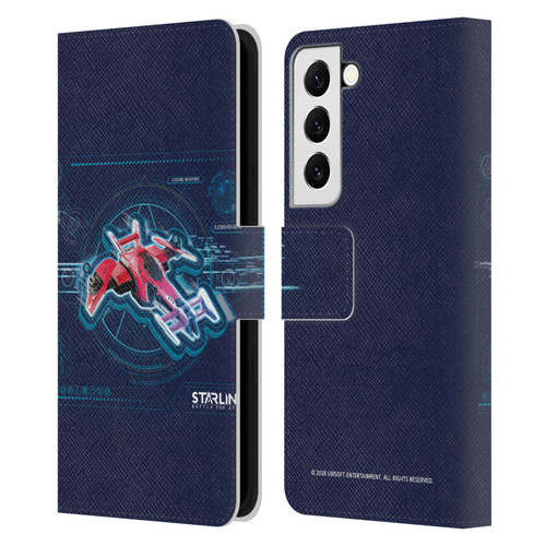 Starlink Battle for Atlas Starships Pulse Leather Book Wallet Case Cover For Samsung Galaxy S22 5G