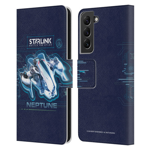 Starlink Battle for Atlas Starships Neptune Leather Book Wallet Case Cover For Samsung Galaxy S22+ 5G