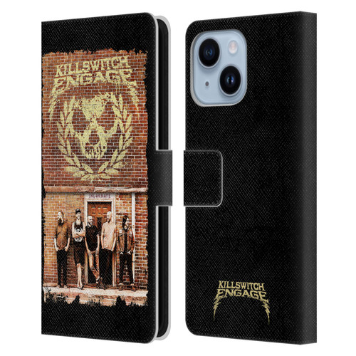 Killswitch Engage Band Art Brick Wall Leather Book Wallet Case Cover For Apple iPhone 14 Plus