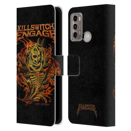 Killswitch Engage Band Art Quiet Distress Leather Book Wallet Case Cover For Motorola Moto G60 / Moto G40 Fusion