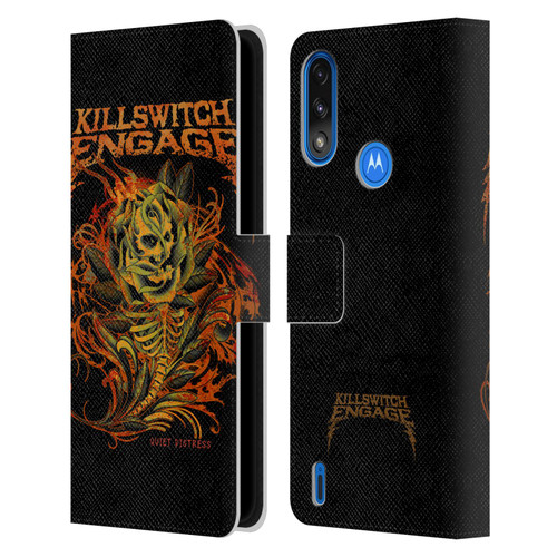 Killswitch Engage Band Art Quiet Distress Leather Book Wallet Case Cover For Motorola Moto E7 Power / Moto E7i Power