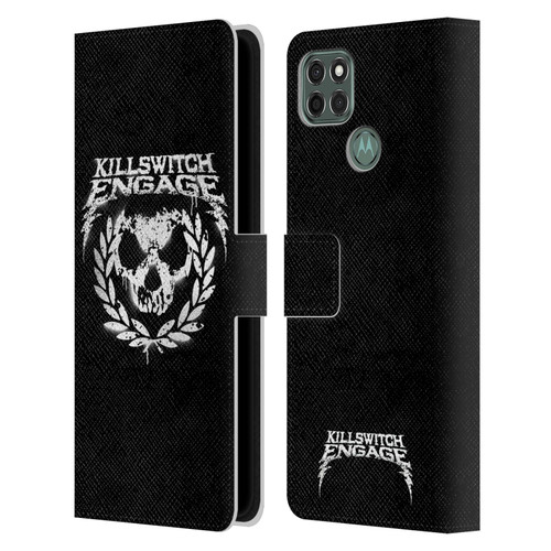 Killswitch Engage Tour Wreath Spray Paint Design Leather Book Wallet Case Cover For Motorola Moto G9 Power