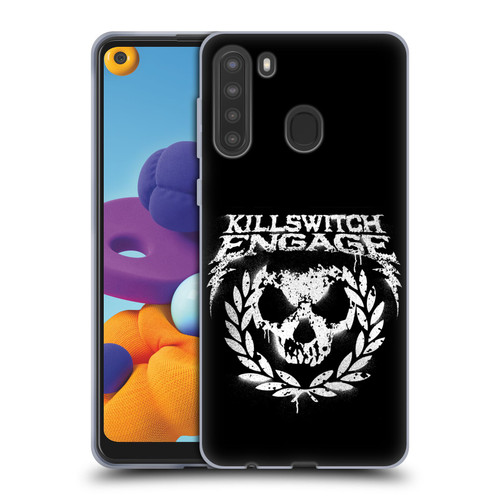 Killswitch Engage Tour Wreath Spray Paint Design Soft Gel Case for Samsung Galaxy A21 (2020)