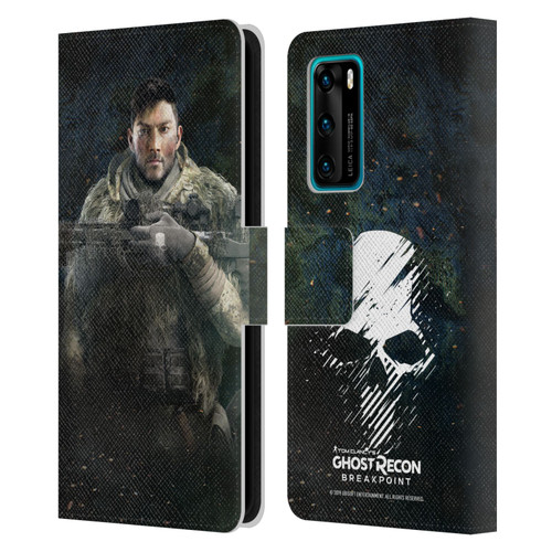 Tom Clancy's Ghost Recon Breakpoint Character Art Vasily Leather Book Wallet Case Cover For Huawei P40 5G