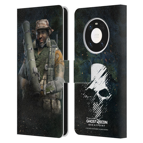 Tom Clancy's Ghost Recon Breakpoint Character Art Fixit Leather Book Wallet Case Cover For Huawei Mate 40 Pro 5G