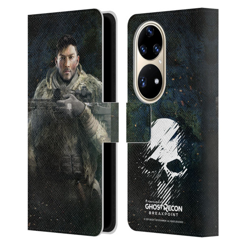 Tom Clancy's Ghost Recon Breakpoint Character Art Vasily Leather Book Wallet Case Cover For Huawei P50 Pro