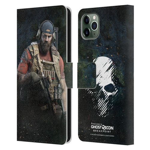 Tom Clancy's Ghost Recon Breakpoint Character Art Nomad Leather Book Wallet Case Cover For Apple iPhone 11 Pro Max