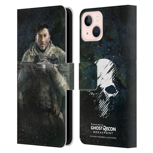 Tom Clancy's Ghost Recon Breakpoint Character Art Vasily Leather Book Wallet Case Cover For Apple iPhone 13