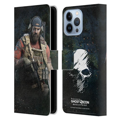 Tom Clancy's Ghost Recon Breakpoint Character Art Nomad Leather Book Wallet Case Cover For Apple iPhone 13 Pro Max