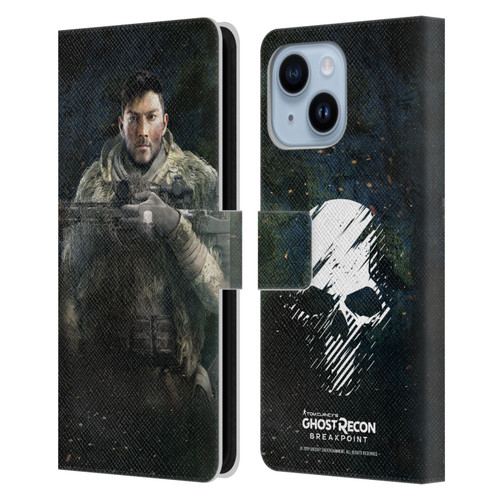 Tom Clancy's Ghost Recon Breakpoint Character Art Vasily Leather Book Wallet Case Cover For Apple iPhone 14 Plus