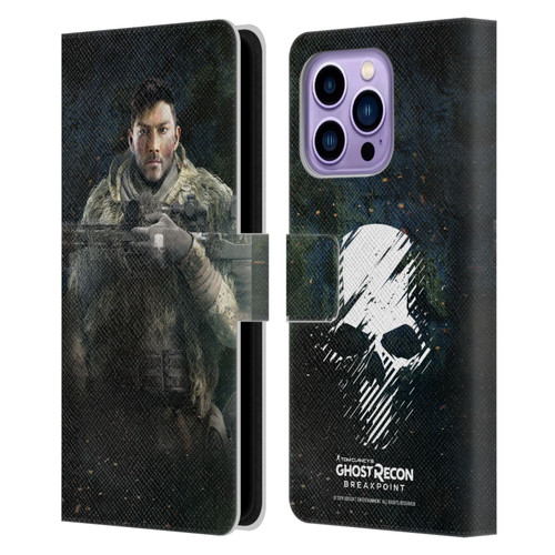 Tom Clancy's Ghost Recon Breakpoint Character Art Vasily Leather Book Wallet Case Cover For Apple iPhone 14 Pro Max