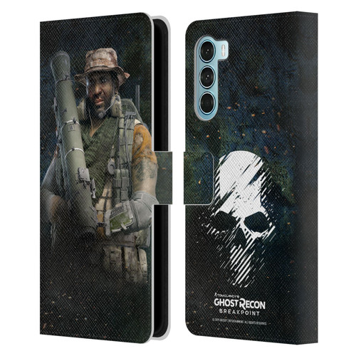 Tom Clancy's Ghost Recon Breakpoint Character Art Fixit Leather Book Wallet Case Cover For Motorola Edge S30 / Moto G200 5G