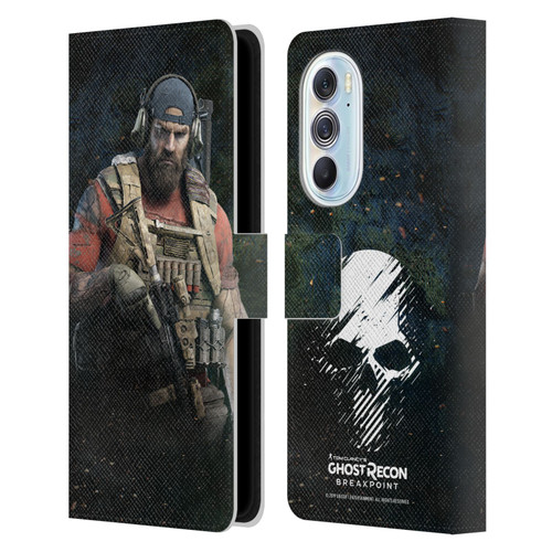 Tom Clancy's Ghost Recon Breakpoint Character Art Nomad Leather Book Wallet Case Cover For Motorola Edge X30