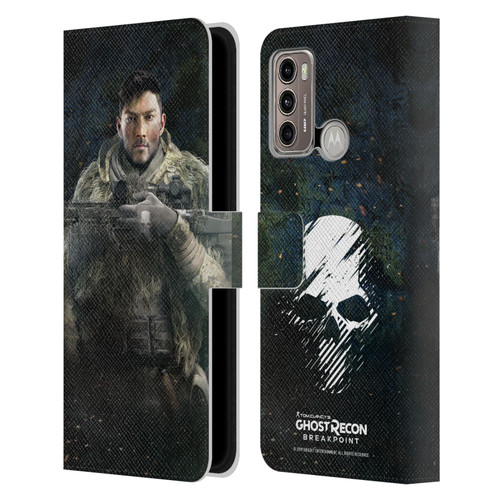 Tom Clancy's Ghost Recon Breakpoint Character Art Vasily Leather Book Wallet Case Cover For Motorola Moto G60 / Moto G40 Fusion