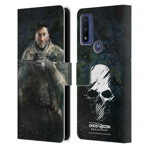 Tom Clancy's Ghost Recon Breakpoint Character Art Vasily Leather Book Wallet Case Cover For Motorola G Pure
