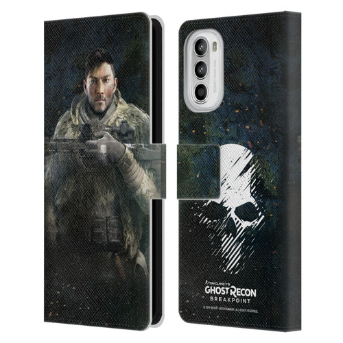 Tom Clancy's Ghost Recon Breakpoint Character Art Vasily Leather Book Wallet Case Cover For Motorola Moto G52