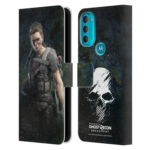 Tom Clancy's Ghost Recon Breakpoint Character Art Fury Leather Book Wallet Case Cover For Motorola Moto G71 5G