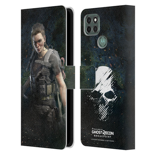 Tom Clancy's Ghost Recon Breakpoint Character Art Fury Leather Book Wallet Case Cover For Motorola Moto G9 Power