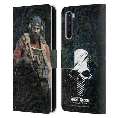 Tom Clancy's Ghost Recon Breakpoint Character Art Nomad Leather Book Wallet Case Cover For OnePlus Nord 5G