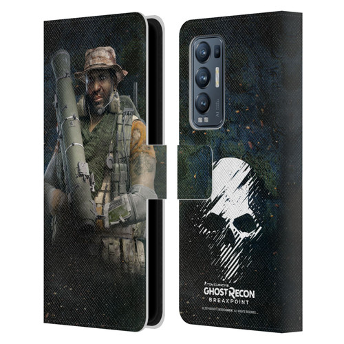 Tom Clancy's Ghost Recon Breakpoint Character Art Fixit Leather Book Wallet Case Cover For OPPO Find X3 Neo / Reno5 Pro+ 5G