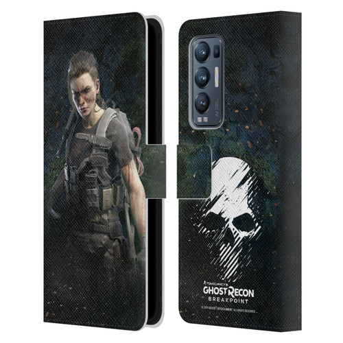 Tom Clancy's Ghost Recon Breakpoint Character Art Fury Leather Book Wallet Case Cover For OPPO Find X3 Neo / Reno5 Pro+ 5G