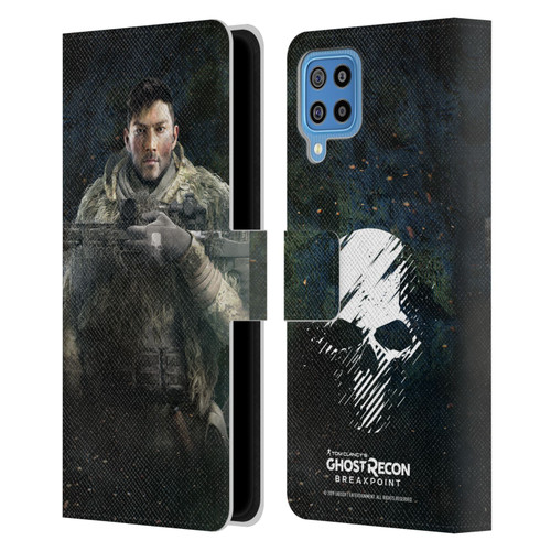 Tom Clancy's Ghost Recon Breakpoint Character Art Vasily Leather Book Wallet Case Cover For Samsung Galaxy F22 (2021)