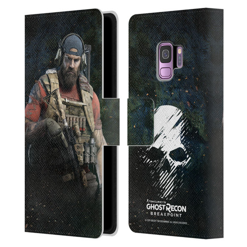 Tom Clancy's Ghost Recon Breakpoint Character Art Nomad Leather Book Wallet Case Cover For Samsung Galaxy S9