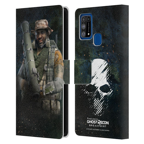 Tom Clancy's Ghost Recon Breakpoint Character Art Fixit Leather Book Wallet Case Cover For Samsung Galaxy M31 (2020)