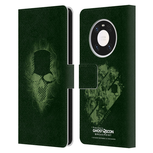 Tom Clancy's Ghost Recon Breakpoint Graphics Ghosts Logo Leather Book Wallet Case Cover For Huawei Mate 40 Pro 5G