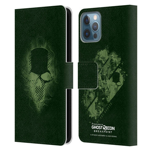 Tom Clancy's Ghost Recon Breakpoint Graphics Ghosts Logo Leather Book Wallet Case Cover For Apple iPhone 12 / iPhone 12 Pro