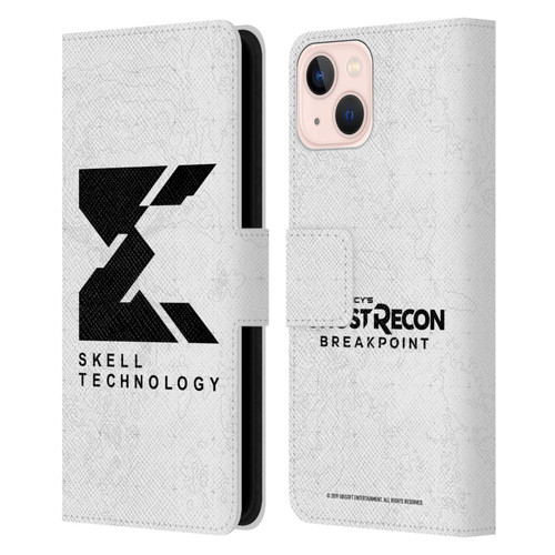 Tom Clancy's Ghost Recon Breakpoint Graphics Skell Technology Logo Leather Book Wallet Case Cover For Apple iPhone 13